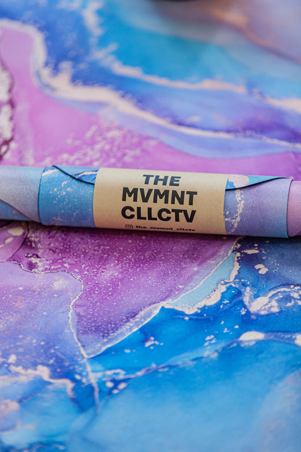 Reformer Pilates Matte für Reformer Pilates mit Marmormuster auf Reformer Pilates Geraet Detailansicht