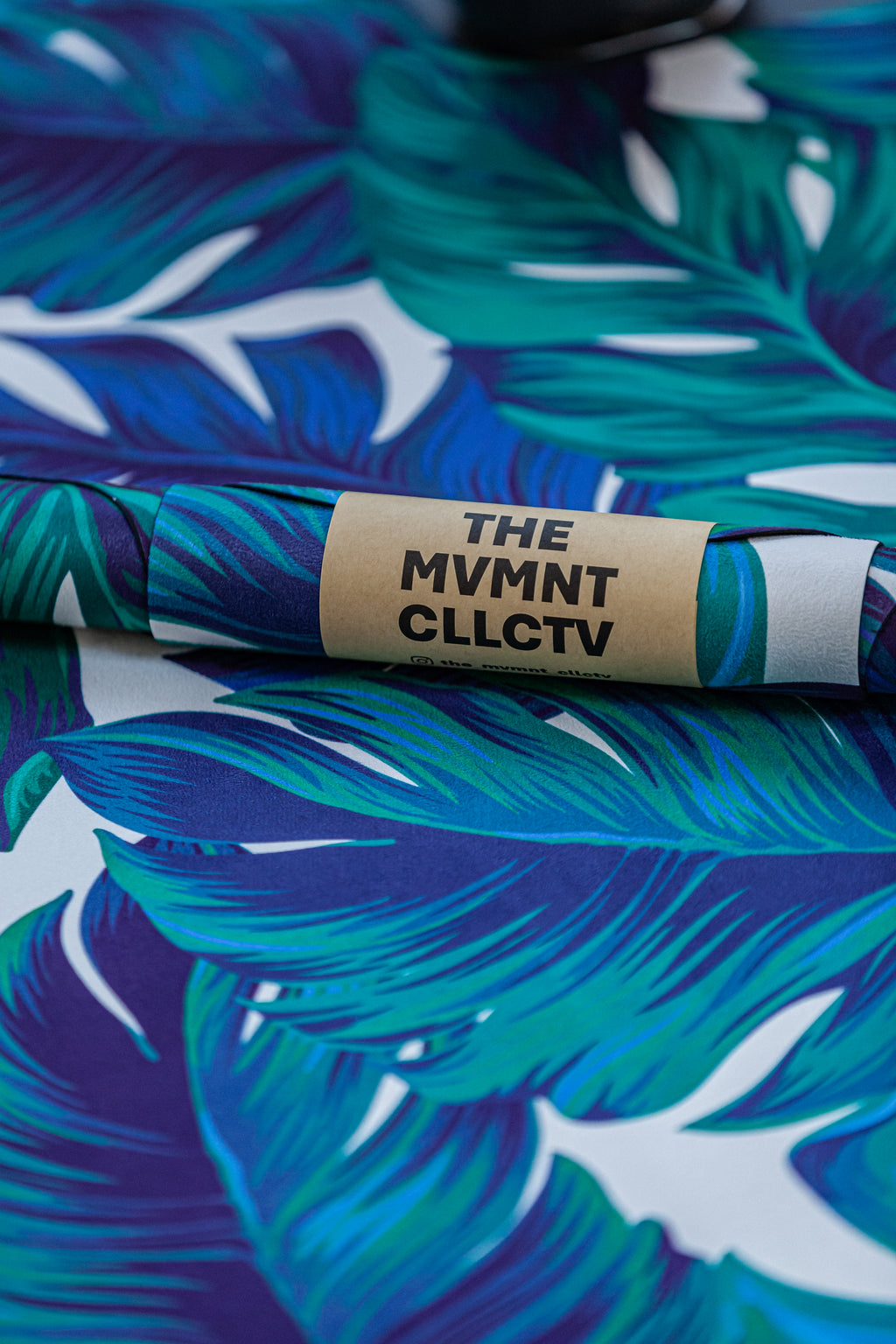 Reformer Pilates Matte für Reformer Pilates mit Palmenblaettern auf Reformer Pilates Geraet Detailansicht